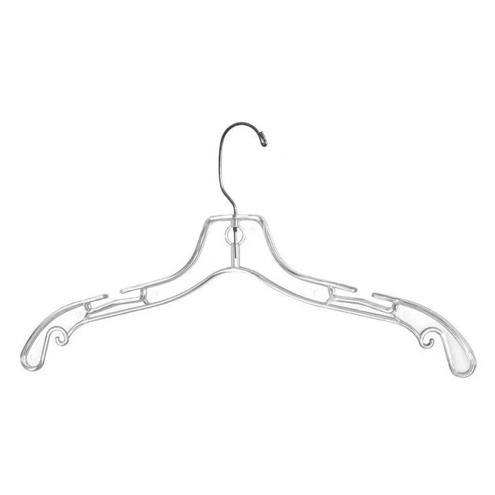 Perchas de plástico transparente