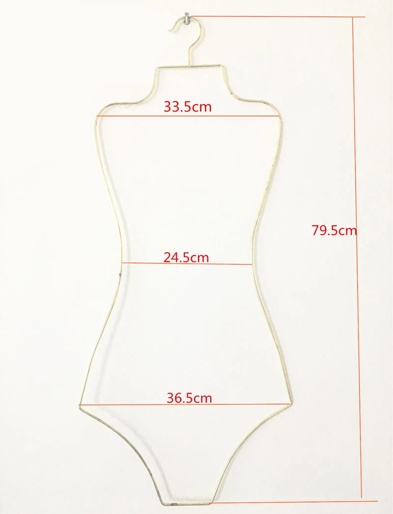 Perchas de exhibición de ropa con forma de cuerpo de metal