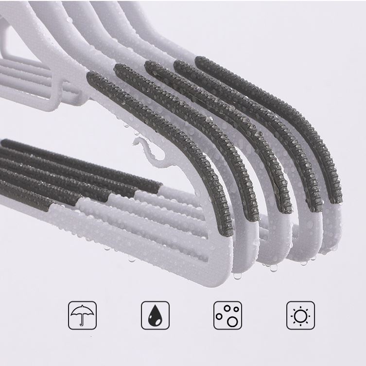 Percha de plástico antideslizante